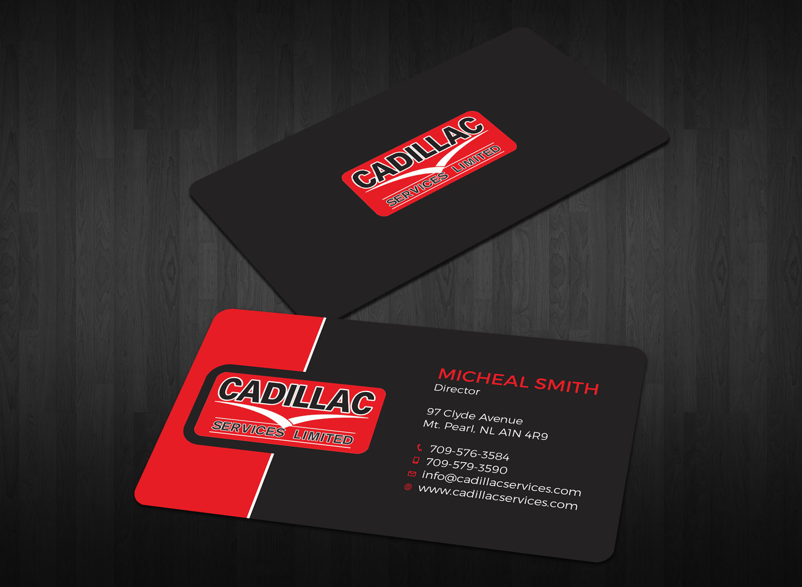 Business Card Design by Tripti Ranjan Gain for Cadillac Services Ltd | Design #22940449