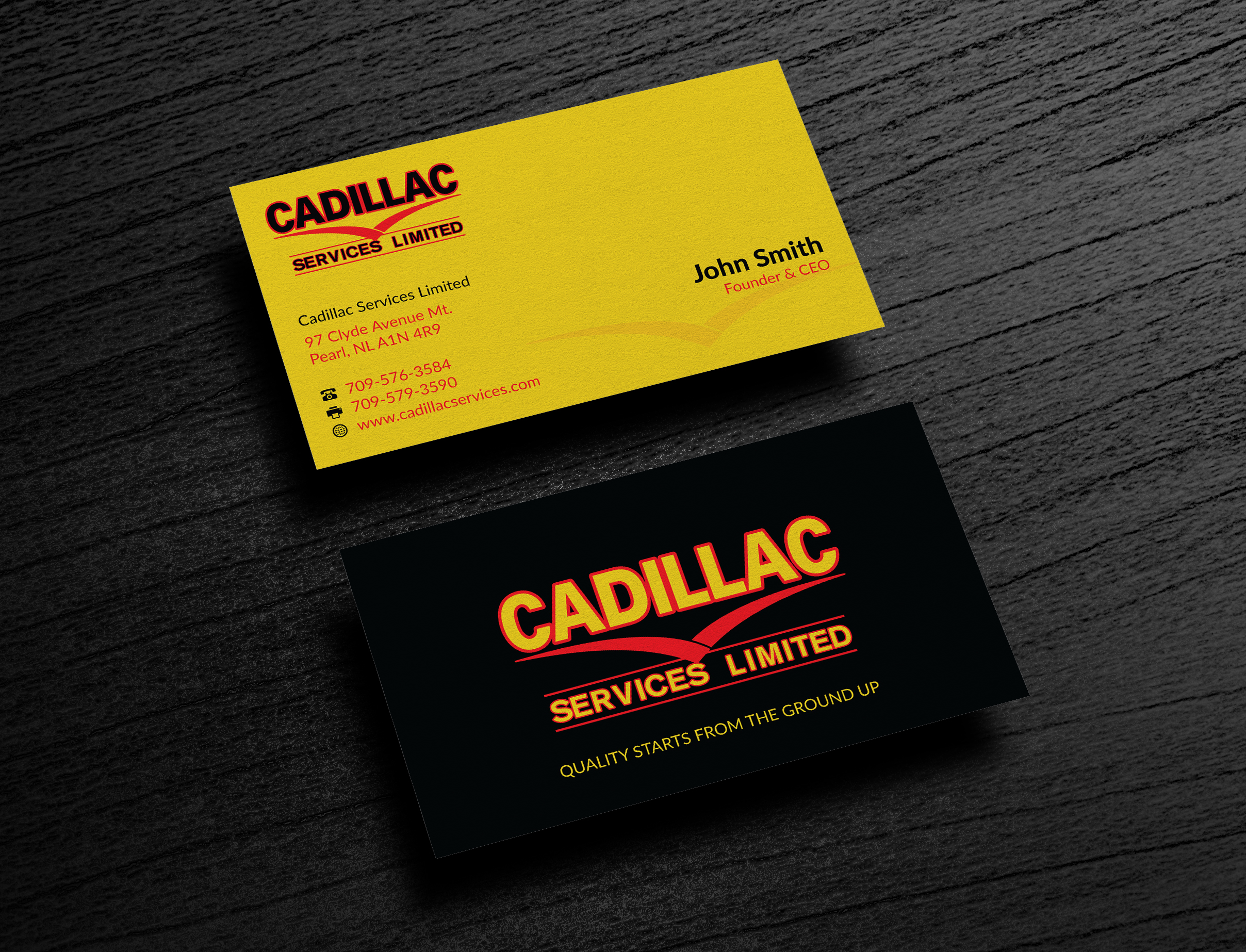 Business Card Design by Musa. A for Cadillac Services Ltd | Design #22940588