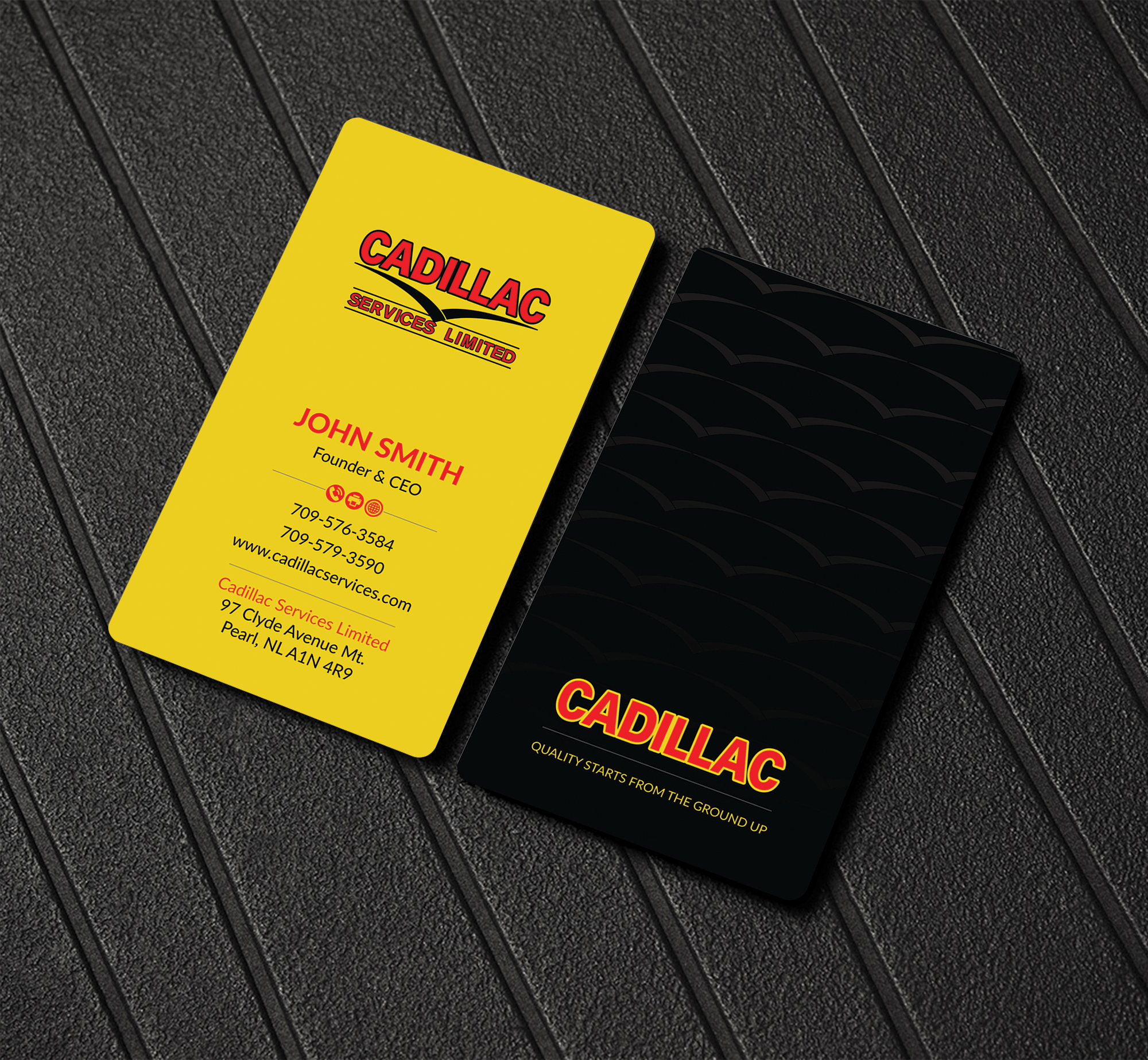 Business Card Design by Musa. A for Cadillac Services Ltd | Design #22940592