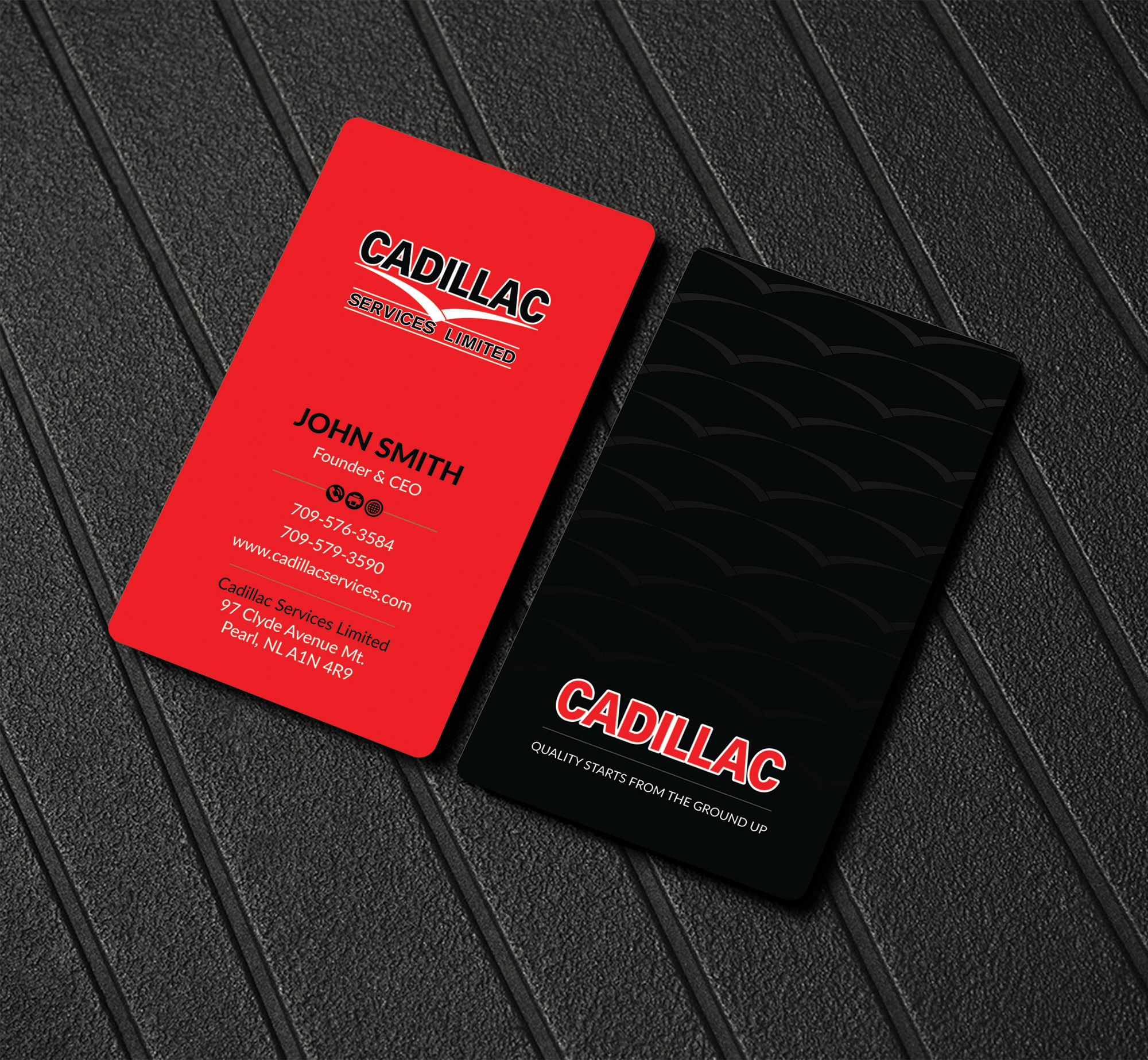 Business Card Design by Musa. A for Cadillac Services Ltd | Design #22940593