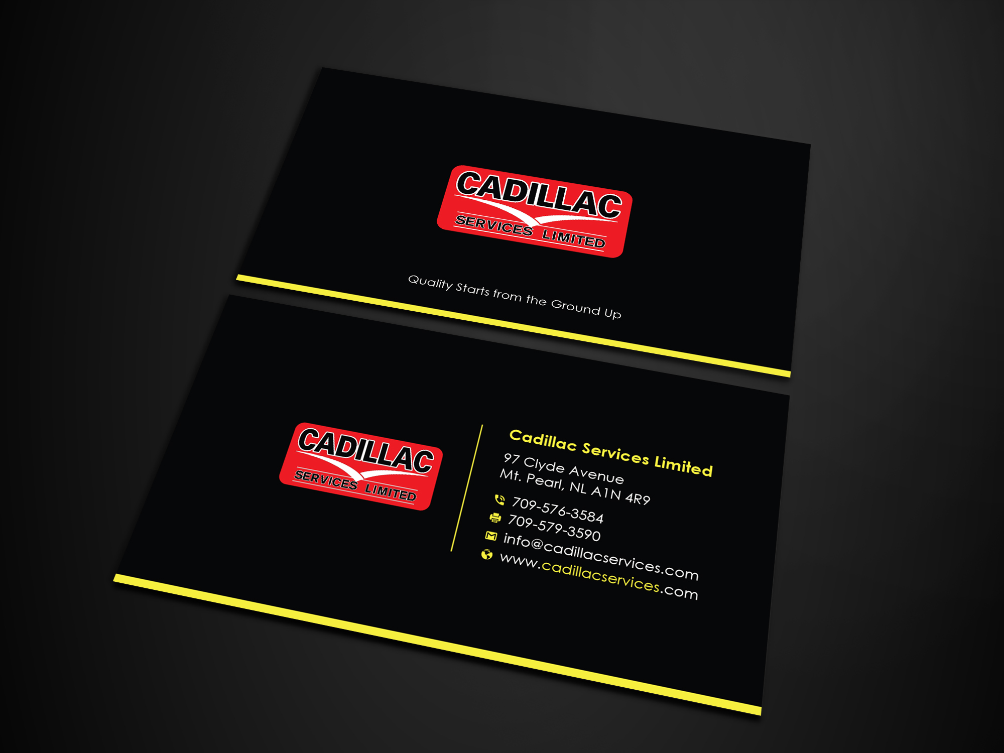Business Card Design by Uttom 2 for Cadillac Services Ltd | Design #22952334