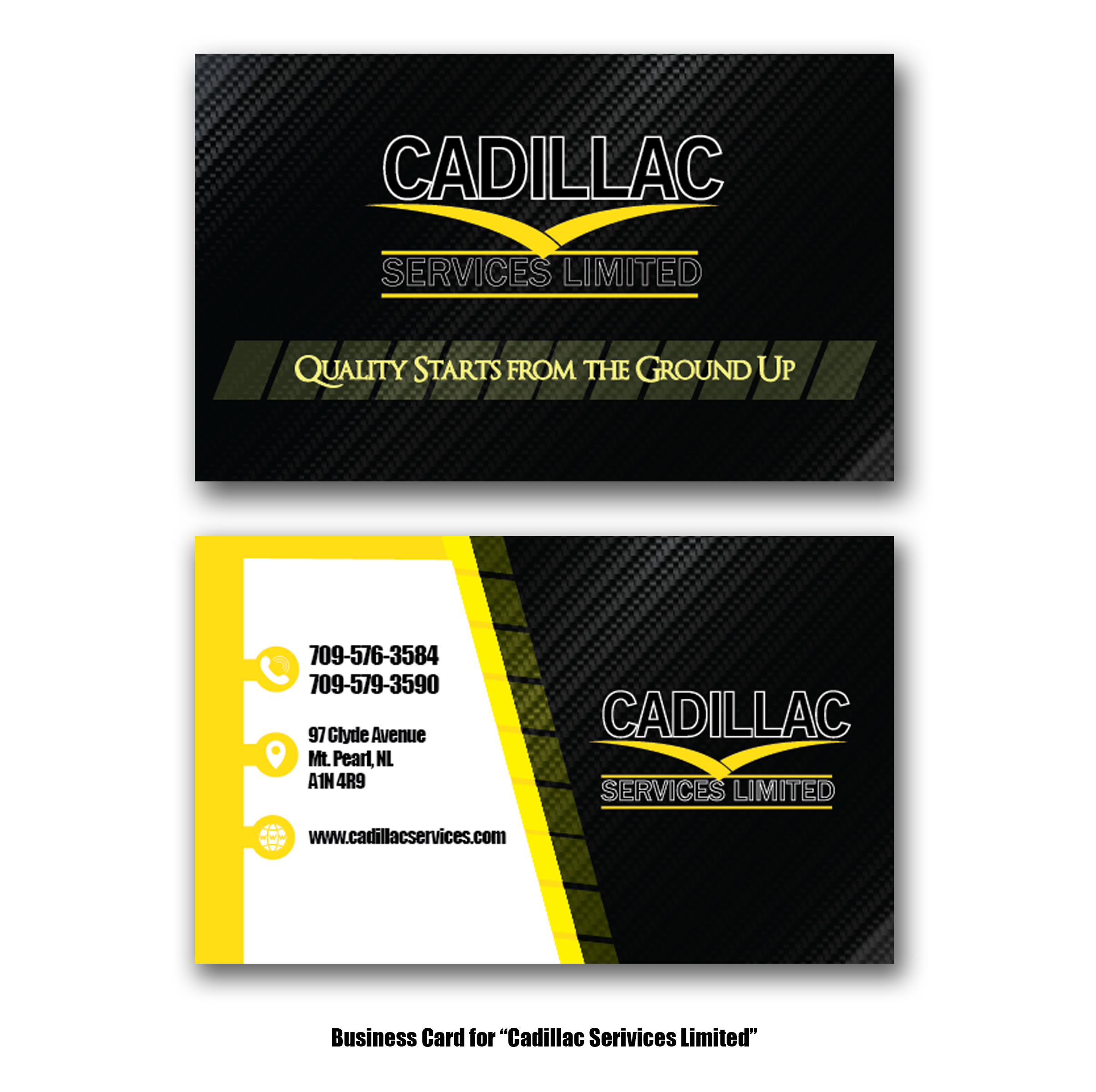 Business Card Design by Mario 11 for Cadillac Services Ltd | Design #22966278