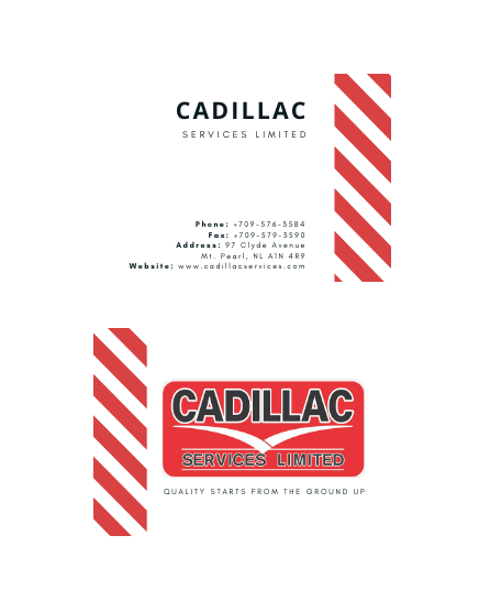 Business Card Design by SonaDesigns for Cadillac Services Ltd | Design #22940635