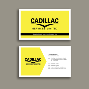 Business Card Design by kamruz_dcrd88 for Cadillac Services Ltd | Design: #22940340