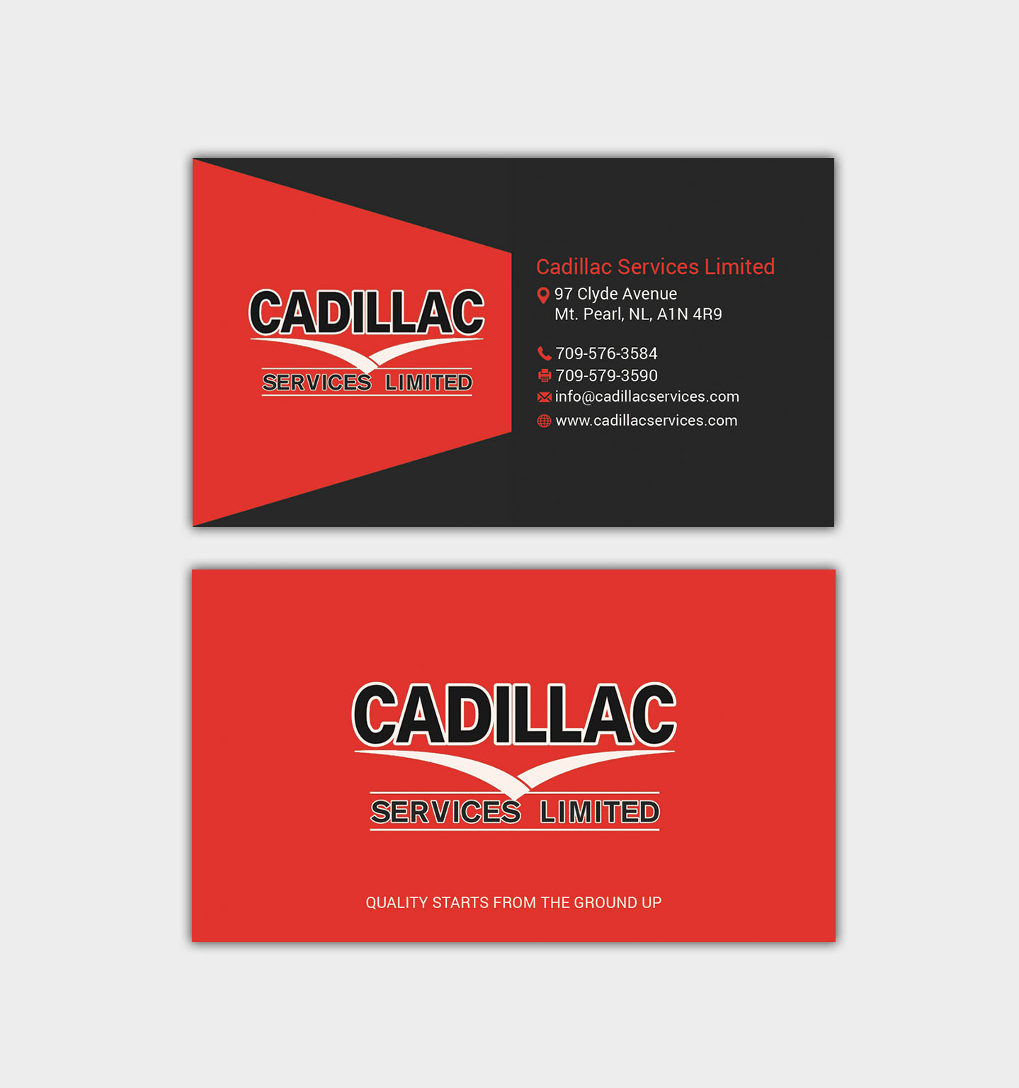Business Card Design by Bonna 3 for Cadillac Services Ltd | Design #22948328