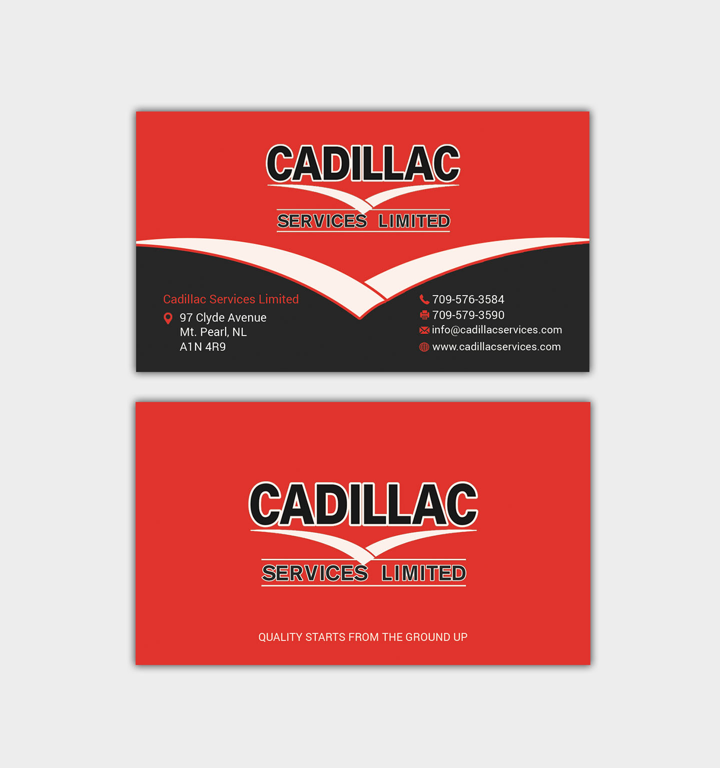 Business Card Design by Bonna 3 for Cadillac Services Ltd | Design #22948332