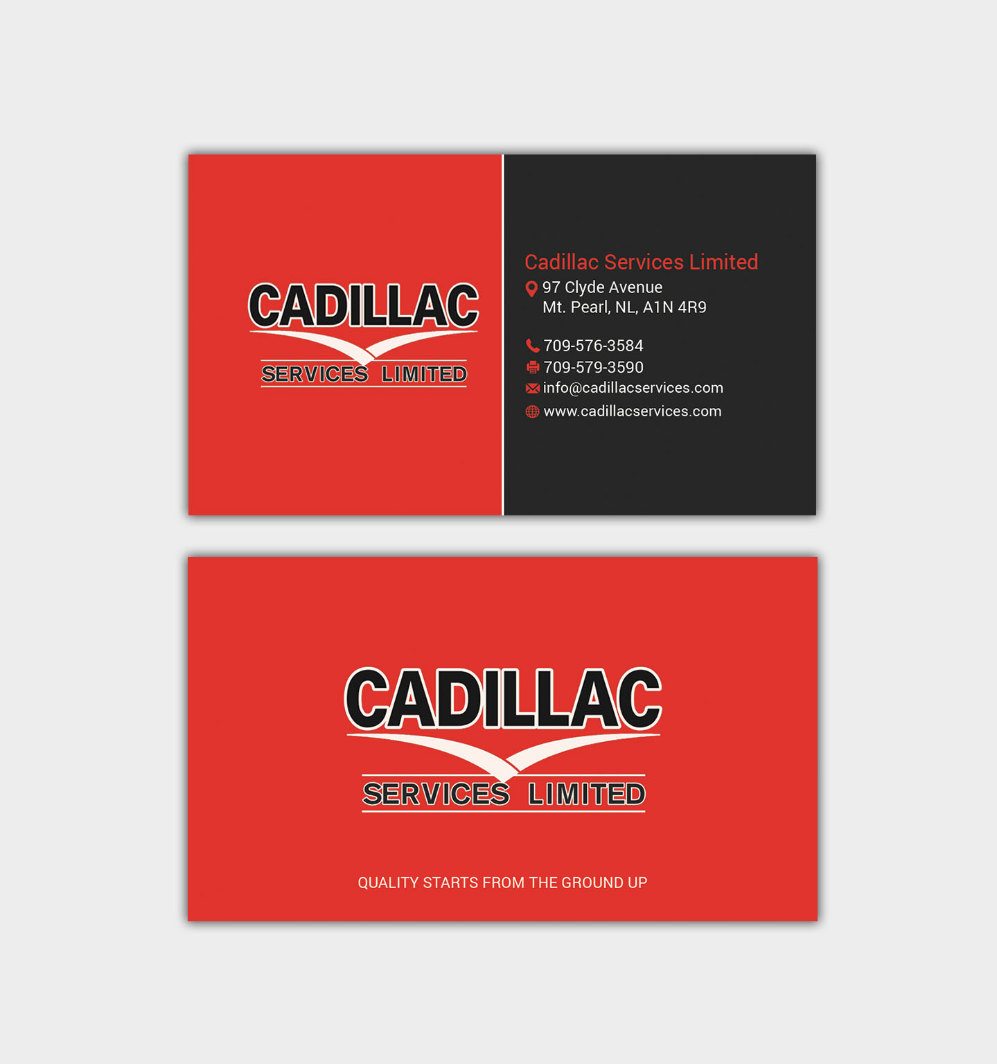 Business Card Design by Bonna 3 for Cadillac Services Ltd | Design #22948333