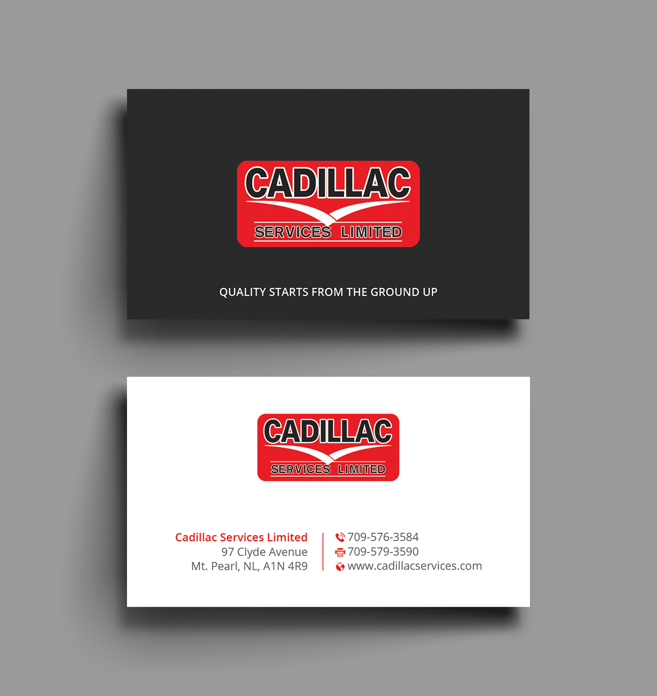 Business Card Design by DesignShout for Cadillac Services Ltd | Design #22959390