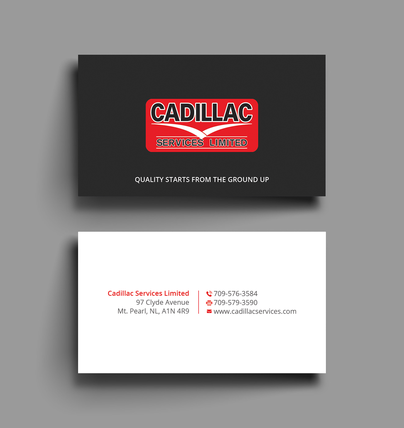 Business Card Design by DesignShout for Cadillac Services Ltd | Design #22959391
