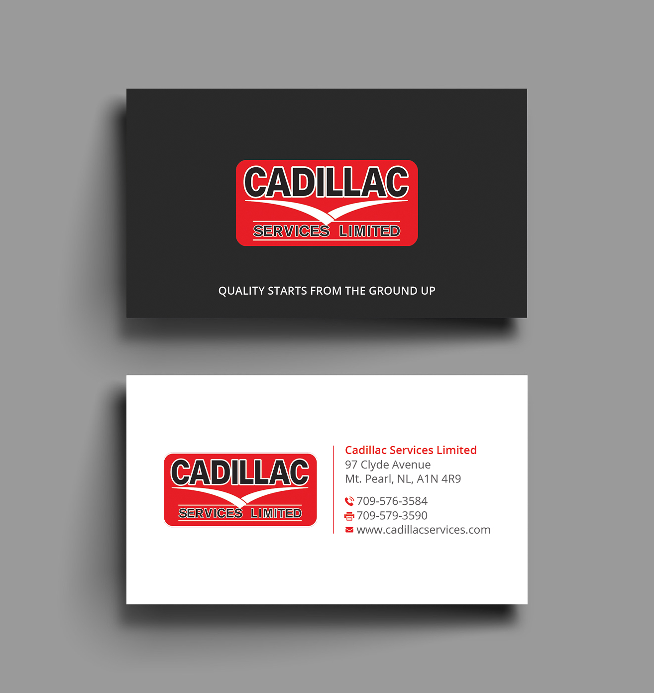 Business Card Design by DesignShout for Cadillac Services Ltd | Design #22959393
