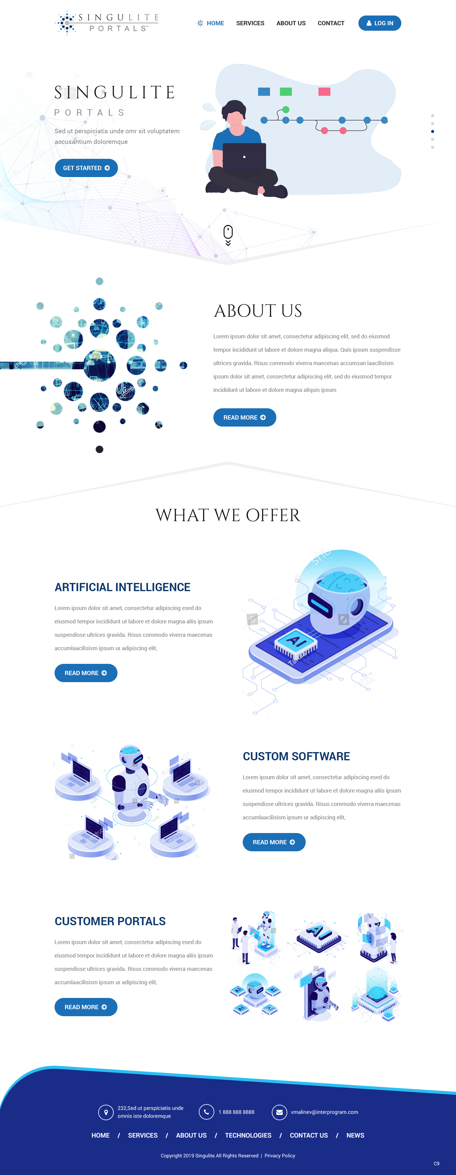 Web Design by pb for Singulite | Design #22945472