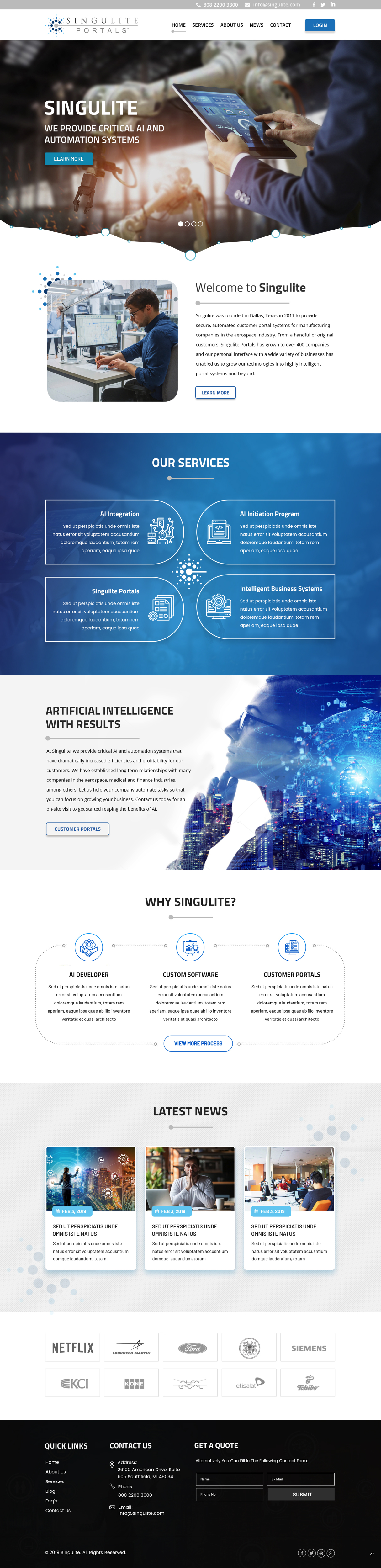 Web Design by pb for Singulite | Design #22945474