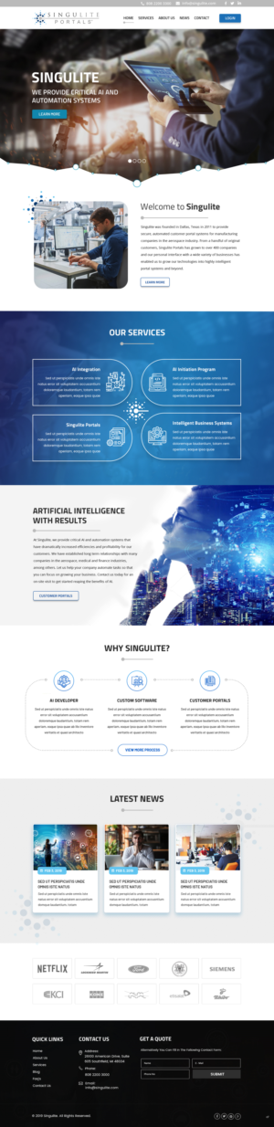 Web Design by pb for Singulite | Design: #22945474