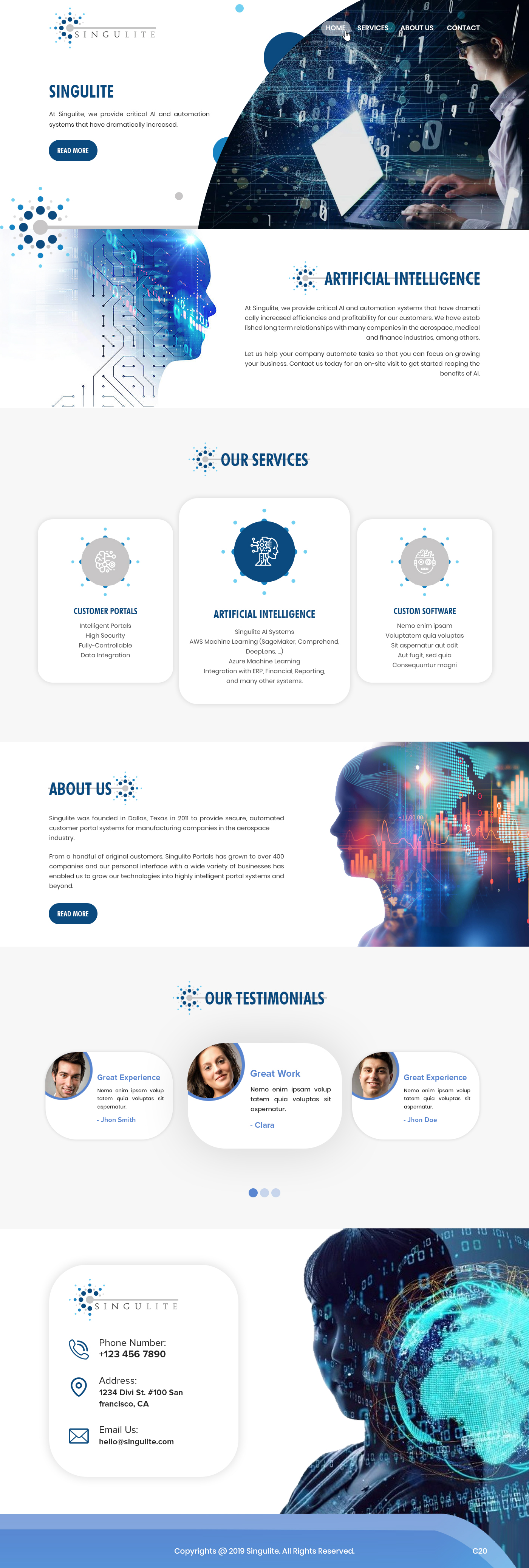 Web Design by pb for Singulite | Design #22945475