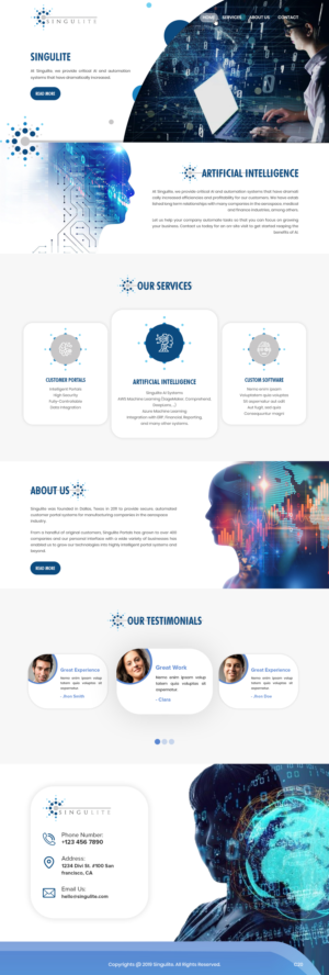 Diseño Web por pb para Singulite | Diseño: #22945475
