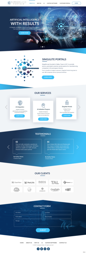 Web Design by pb for Singulite | Design: #22945487