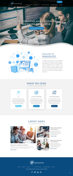 Web Design by pb for Singulite | Design: #22947059