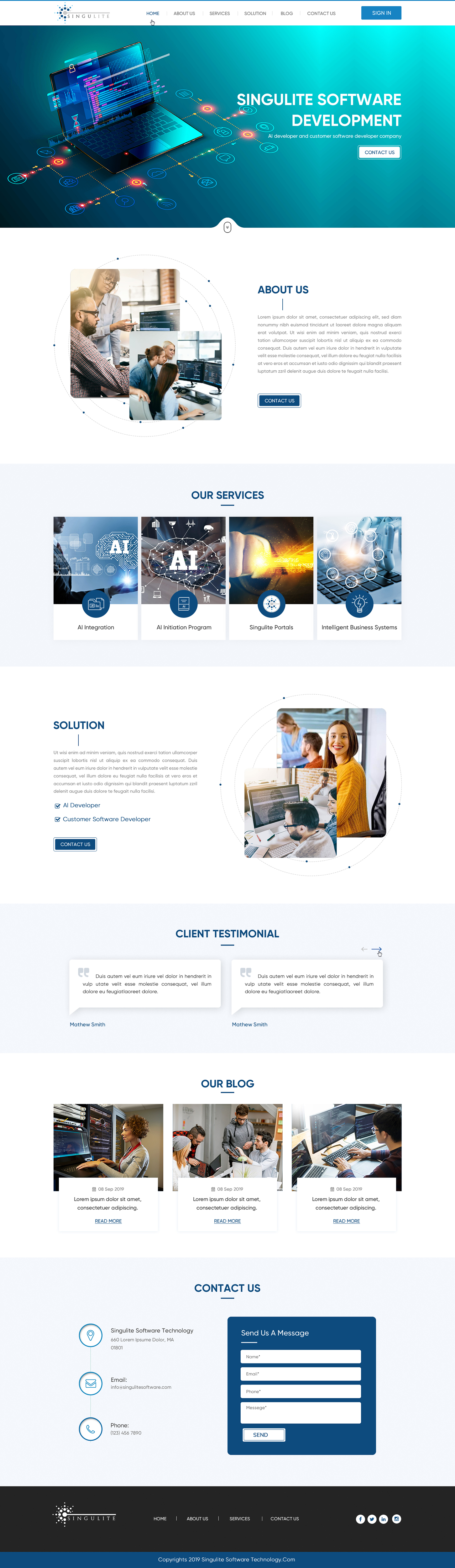 Web Design by Sbss for Singulite | Design #23170441