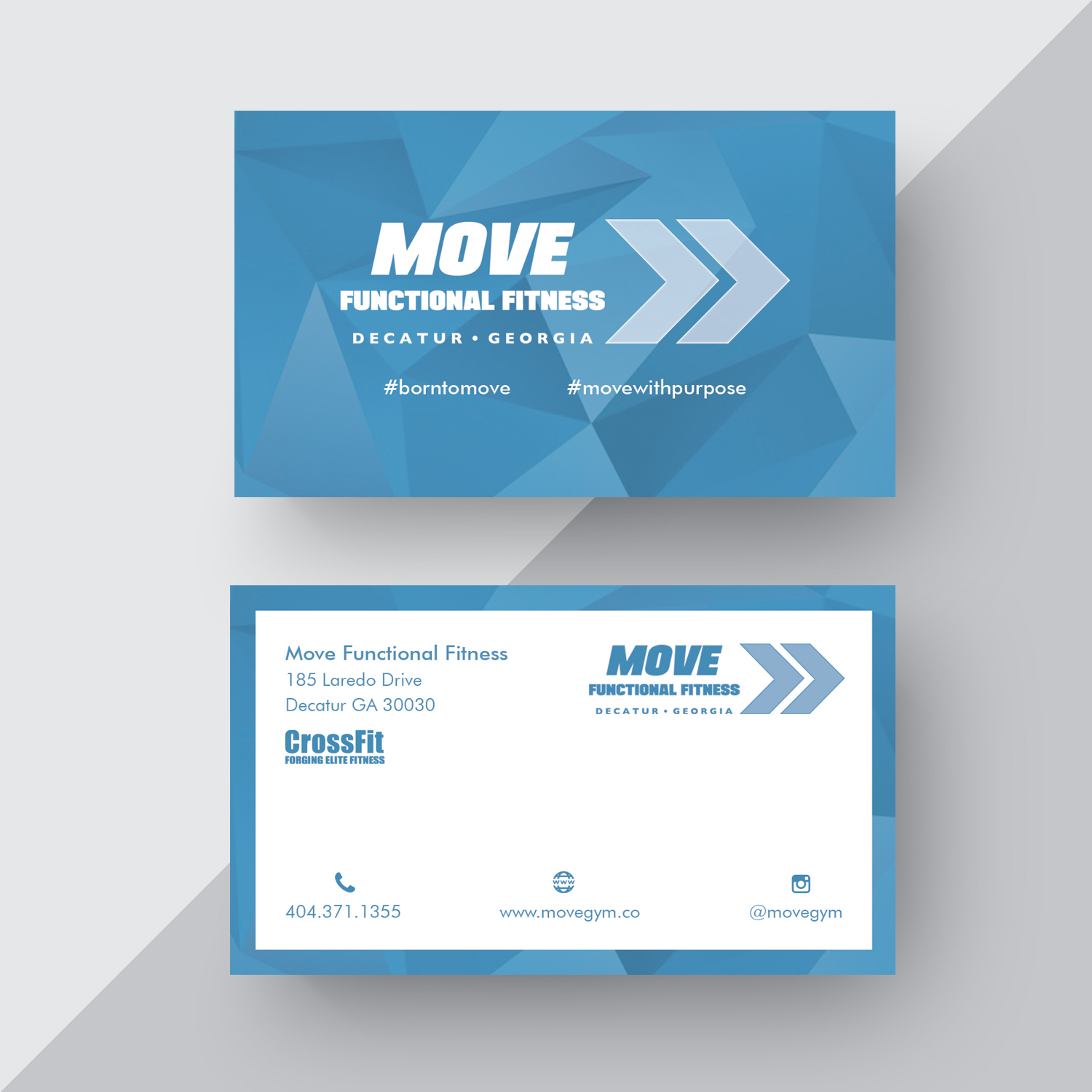 Business Card Design by Sarah Haroon for Move Gym | Design #22945862
