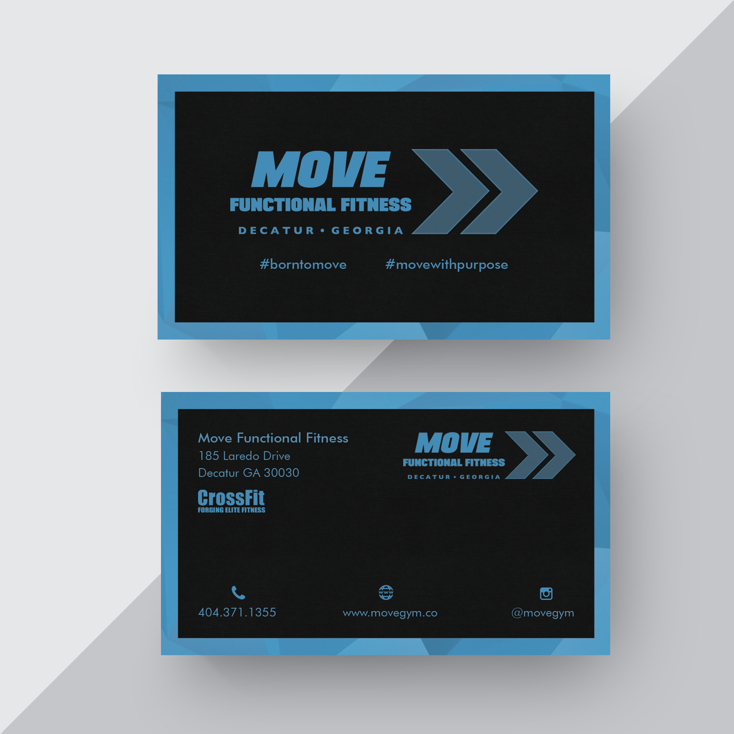 Business Card Design by Sarah Haroon for Move Gym | Design #22945869