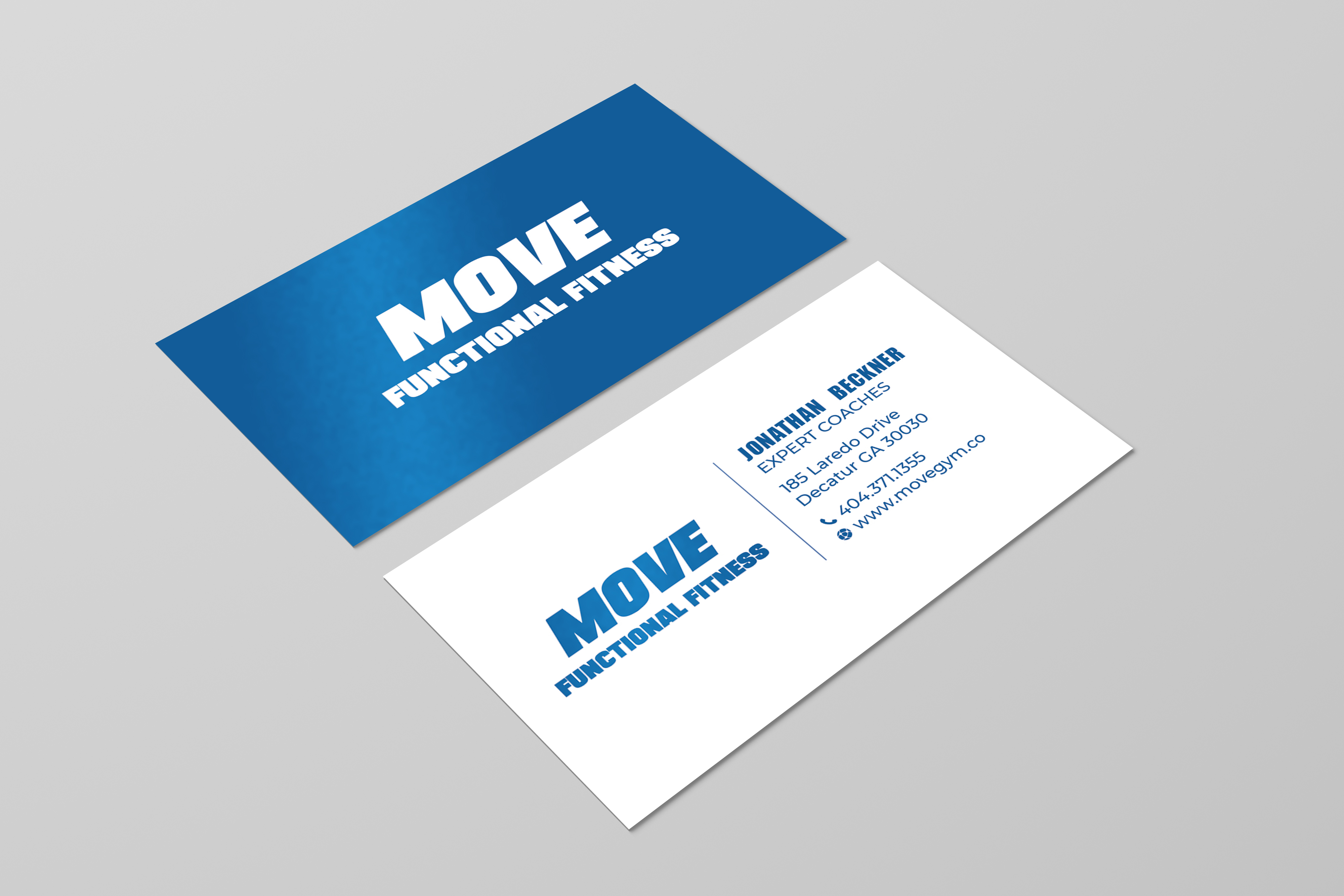 Business Card Design by LAXMI DESIGNHUB for Move Gym | Design #22943134