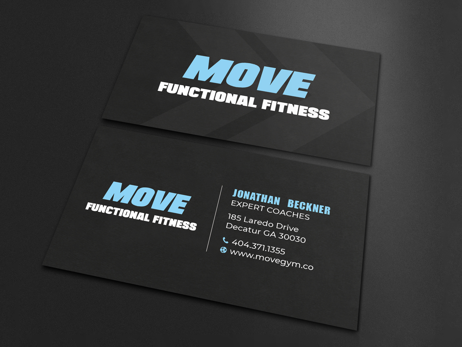 Business Card Design by LAXMI DESIGNHUB for Move Gym | Design #22943419