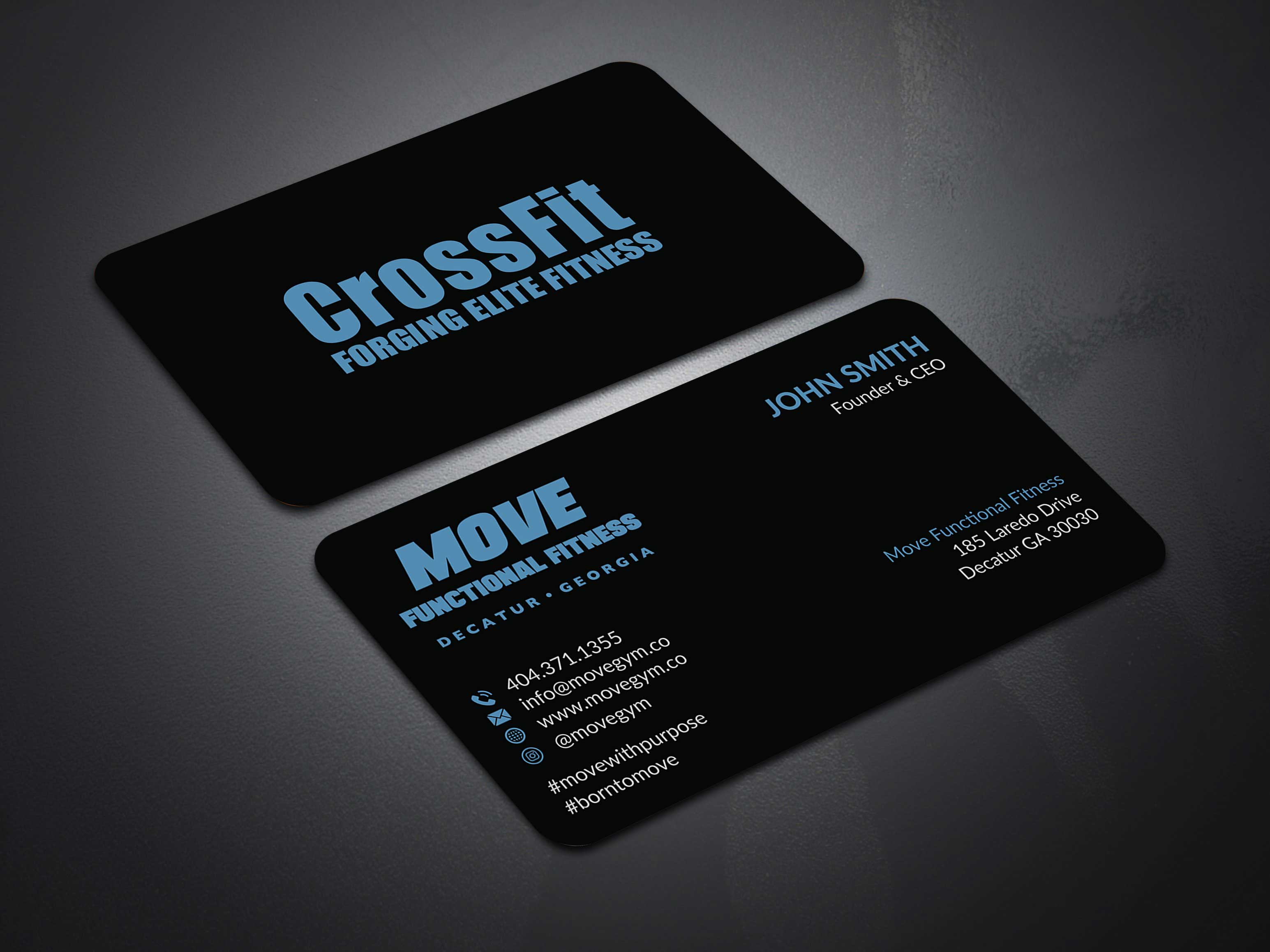 Business Card Design by Musa. A for Move Gym | Design #22942790