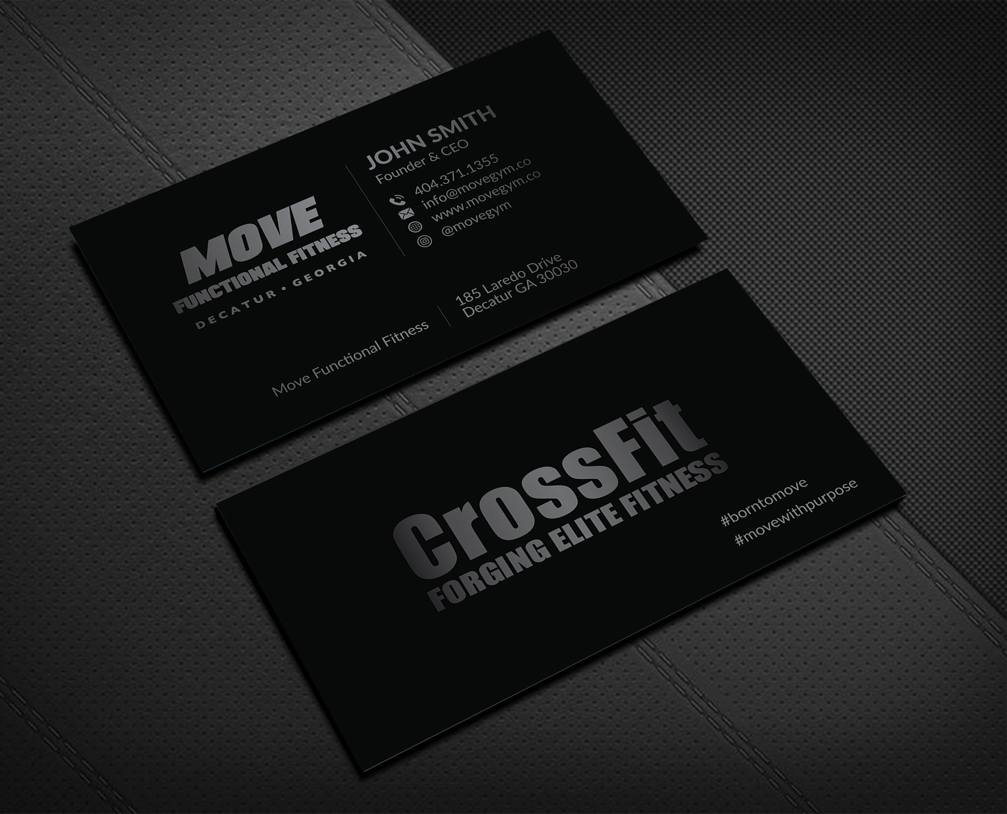 Business Card Design by Musa. A for Move Gym | Design #22942791