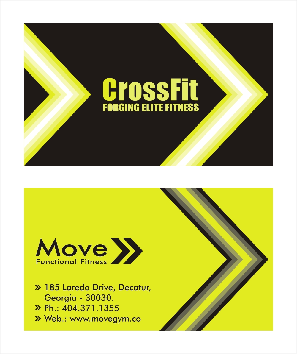 Business Card Design by Nita Graphics for Move Gym | Design #22942533