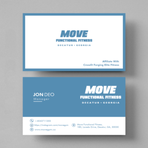 Design de Carte de Visite par BrpDesign pour Move Gym | Design : #22946262