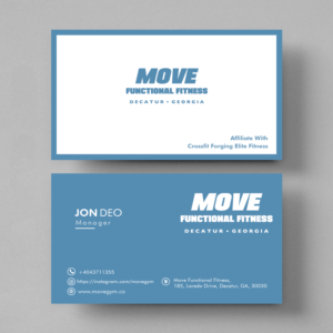 Design de Carte de Visite par BrpDesign pour Move Gym | Design : #22946265
