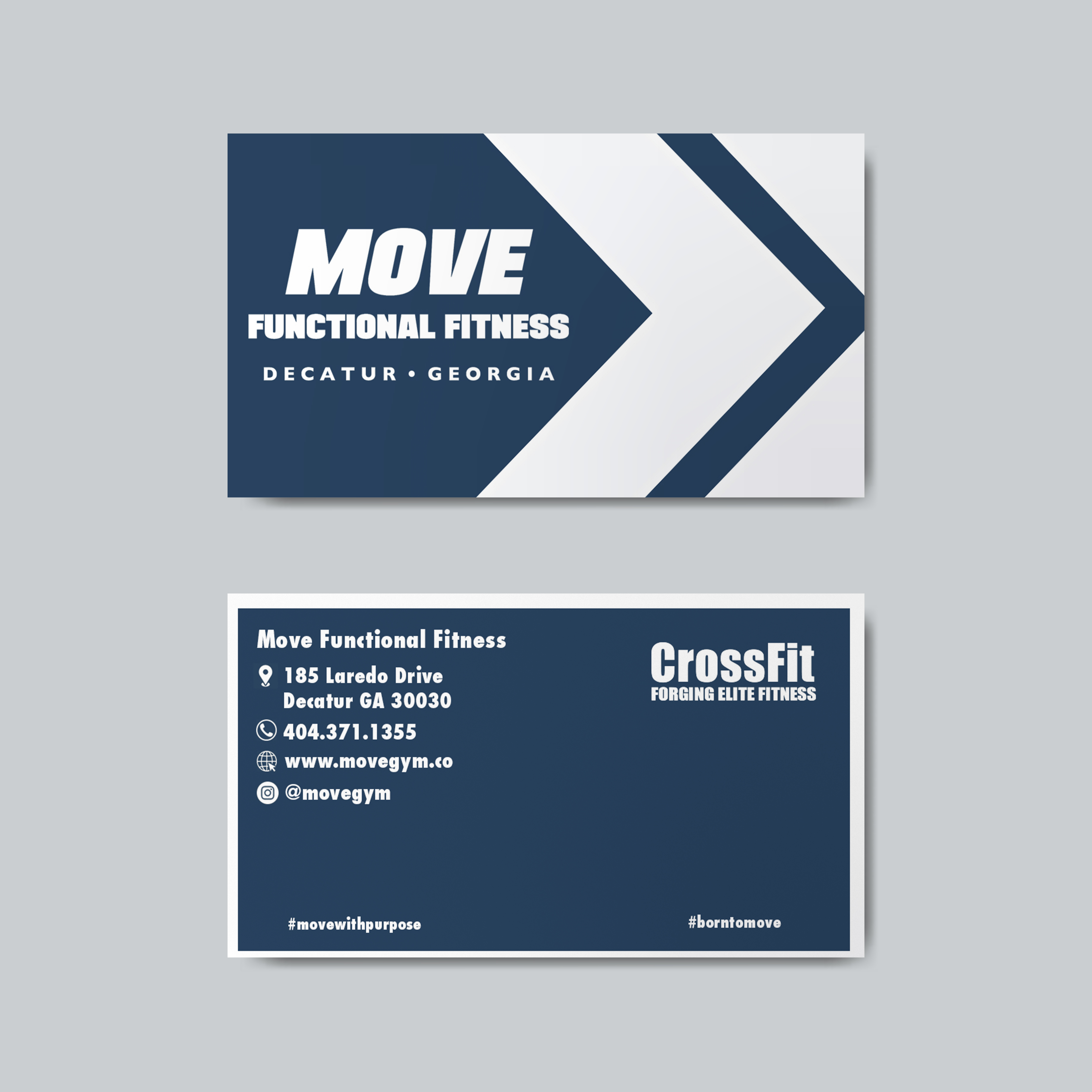 Business Card Design by Quyen Ha for Move Gym | Design #22951173