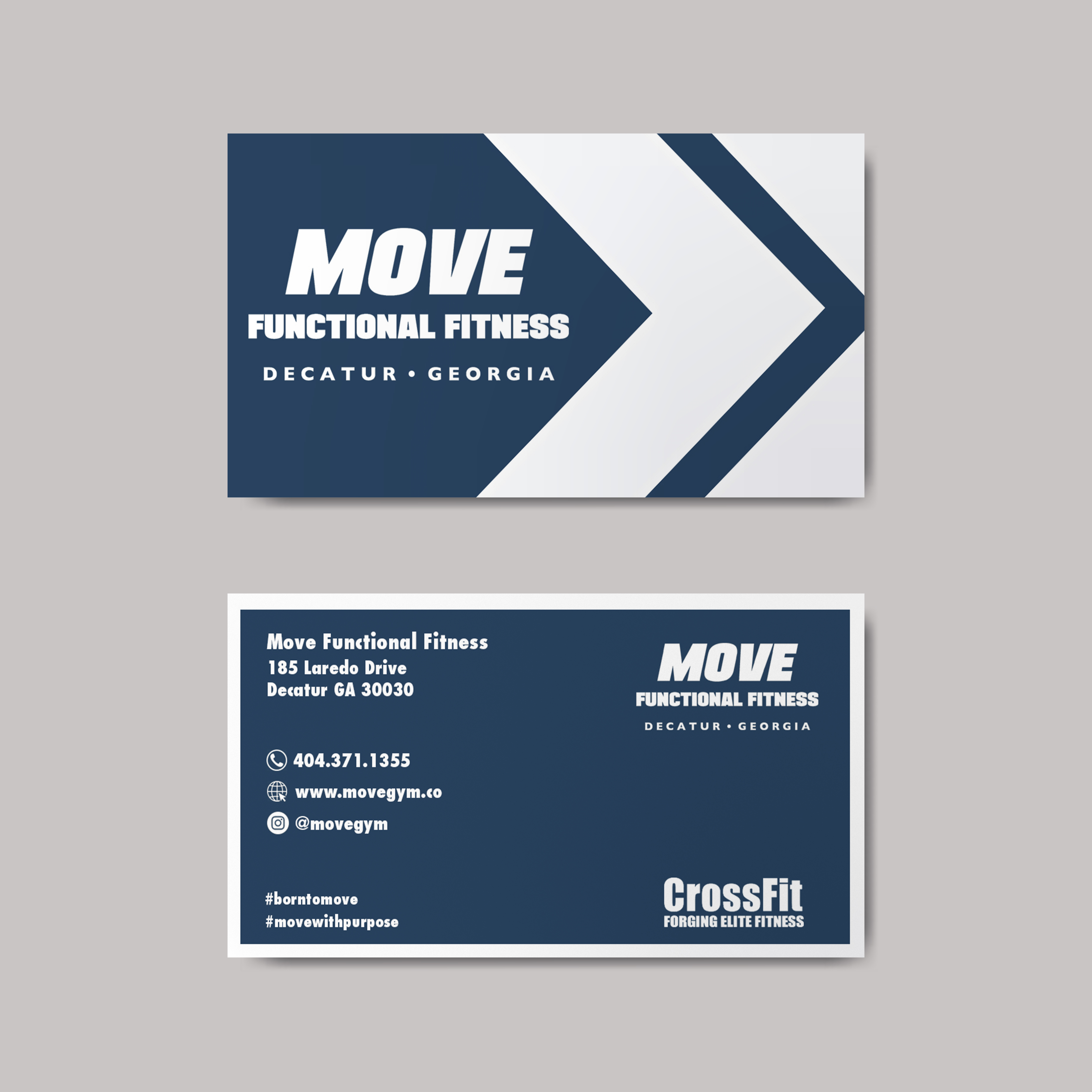 Business Card Design by Quyen Ha for Move Gym | Design #22954259