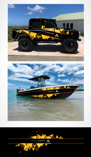 Axxess Marine Boat and Car wrap design  | Design de Covering de Véhicule par Taya Bright