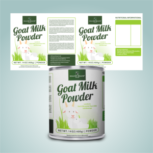 Goat milk pwoder with Lactoferrin DHA  | Label Design by ThiagoB