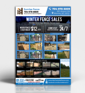 Winter Fence Sale Fence Types | Flyer Design by angelcolmenares3