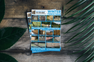 Winter Fence Sale Fence Types | Flyer Design by HeshanKavinda
