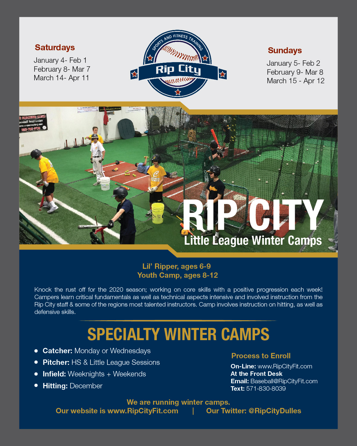 Flyer Design by Isnah Logo for Rip City Baseball & Softball | Design #22947937