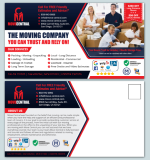 6x11 Postcard for Moving Company | Postcard Design by TSU Creations