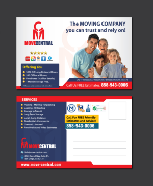 6x11 Postcard for Moving Company | Postcard Design by meet007