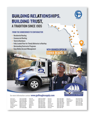Roofing Trade Magazine Ad (for Distributor) | Diseño de Flyer por D Creative