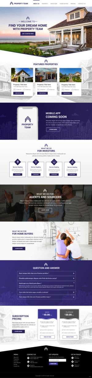 Diseño Web por pb para Property.Team | Diseño #22975376