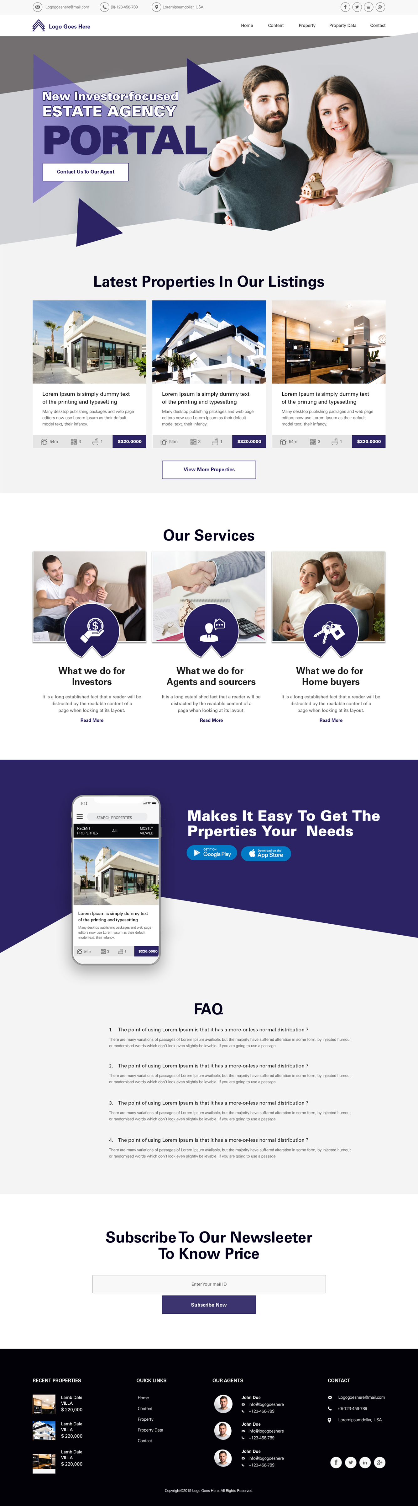 Web Design by sai.designer87 for Property.Team | Design #22984227