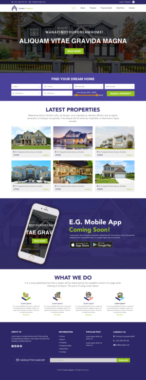 Website for a new investor-focused estate agency portal | Diseño Web por sai.designer87