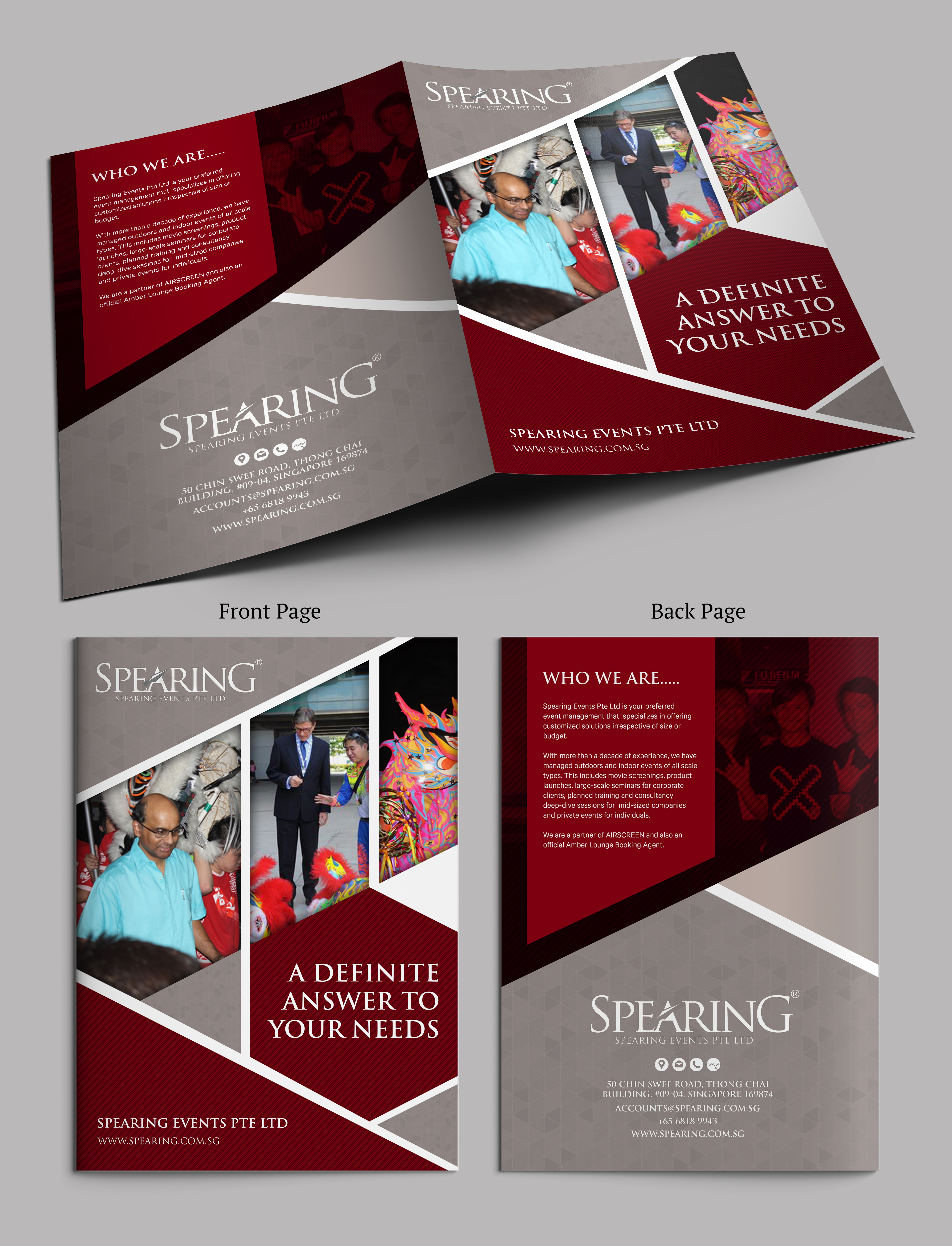 Diseño de Catálogo por SAI DESIGNS para Spearing Events Pte Ltd | Diseño #22998825