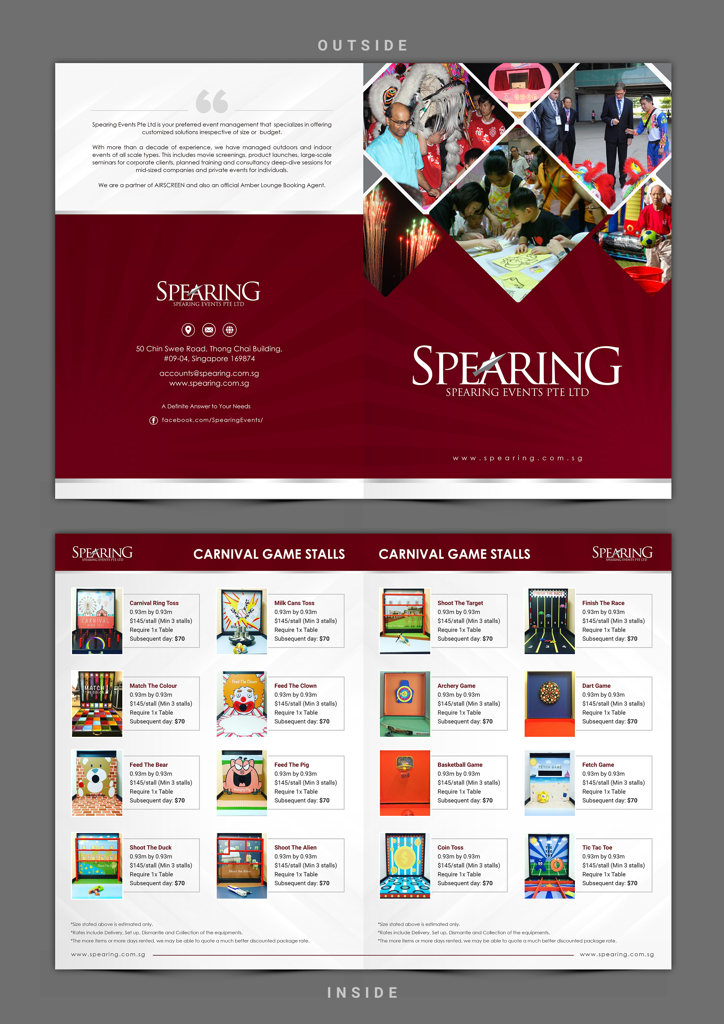 Catalogue Design by SAI DESIGNS for Spearing Events Pte Ltd | Design #22998826