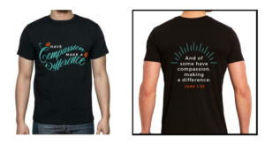 HAVE COMPASSION MAKE A DIFFERENCE T-SHIRT DESIGN FRONT AND BACK | T-shirt Design by madrebonita