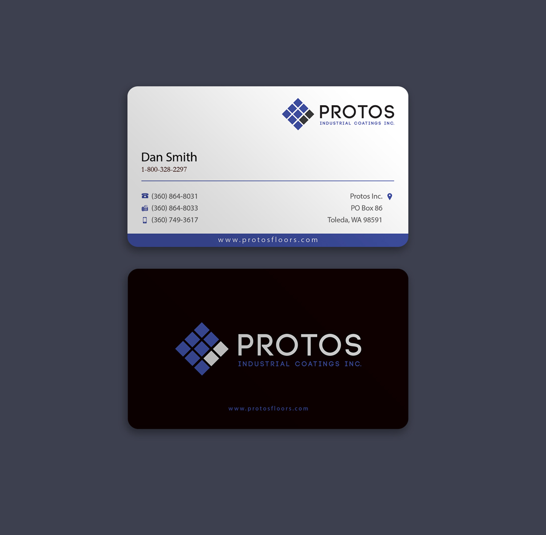 Business Card Design by Riz' for Protos Industrial Coatings | Design #23001846