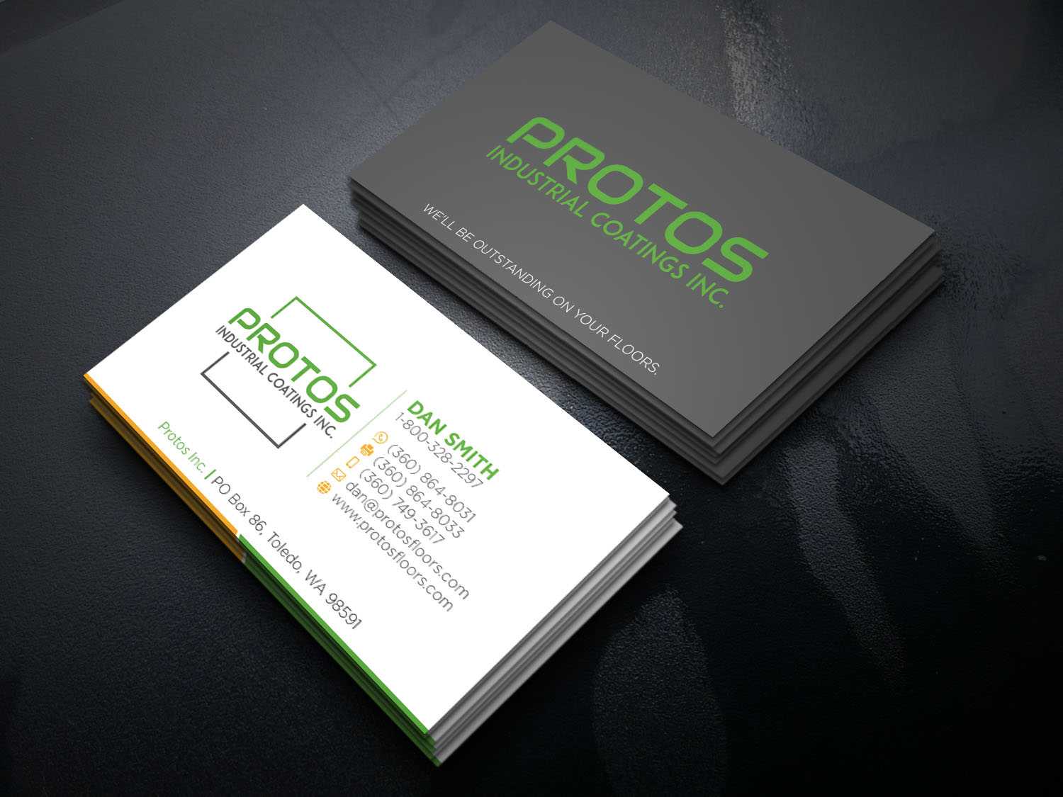 Business Card Design by Verified artistry (Design garden) for Protos Industrial Coatings | Design #22974668