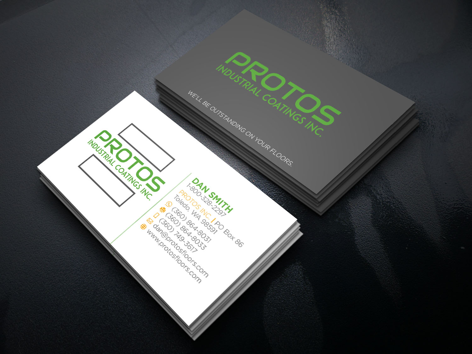 Design de Carte de Visite par Verified artistry (Design garden) pour Protos Industrial Coatings | Design #22974669